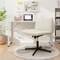 Adjustable Height Rocking Criss Cross Legged Armless Chair with Metal Base and Ergonomic Backrest